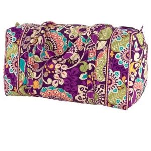 NWOT Vera Bradley Plum Crazy Large Duffel